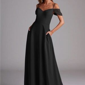 Azazie Black Maxi Dress